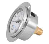 WESIEVYA Manómetro Brida Acero Inoxidable 50 Mm Resistente a Golpes Indicador de Presión de Agua Industrial para Medición Precisa en Fontanería y Equipos Neumáticos