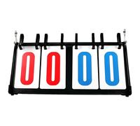 WESIEVYA Marcador Deportivo Portátil de Metal 4 Dígitos Giratorios, Tablero de Puntuación para Baloncesto, Fútbol y Tenis de Mesa, Accesorio Multifuncional para Partidos y Entrenamientos