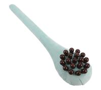 WESIEVYA Martillo de Masaje Manual para Meridianos Cabezal de Madera, Herramienta Terapéutica Portátil Azul Claro de 48 Cm para Cuello, Hombros y Espalda en Casa y Oficina