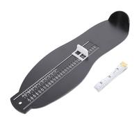 WESIEVYA Medidor de Pies para Adultos con Regla Métrica Precisa, Dispositivo de Medición de Talla Reino Unido/ue, 2 Piezas Negro con Cinta Métrica, Herramienta para Determinar Talla