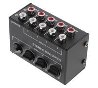 WESIEVYA Mezclador de Audio Portátil Pasivo Canales sin Alimentación para Teléfono Ordenador Consola con Diseño Duradero Abs Hierro