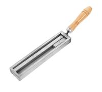 WESIEVYA Molde para Fundir Lingotes de Metal de Fundición Ranura de 20 Cm, Molde de Hierro Mango de Madera para Refinación y Fusión de Oro y Plata en Joyería Artesanal