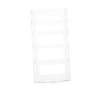 WESIEVYA Organizador Giratorio Para Pendientes y Anillos, Estante De Exhibición De Joyas De Plástico Blanco, Soporte Multiusos Para Accesorios, Adecuado Para Uso Portátil y Muestra Ordenada