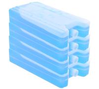 WESIEVYA Pack de 4 Cajas de Hielo Reutilizables de 400 Ml para Ventiladores y Enfriadores Portátiles, sin Agua, Azul, Adecuado para Neveras Portátiles, Loncheras y Camping al Aire