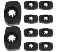 WESIEVYA Paquete de 10 piezas de herrajes para batería: candados de seguridad y soportes para batería con tornillos de montaje, piezas y accesorios para ensayos de bandas de percusión.
