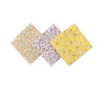 WESIEVYA Paquete de 2 Telas de Algodón Amarillo para Costura Creativa, 14 Piezas para Manualidades y Patchwork, Ideales para Quilts y Fundas de Cojín