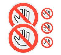 WESIEVYA Pegatina de Señal de Advertencia No Tocar Autoadhesiva, Diámetro 30 Mm, 5 Unidades, Etiqueta de Seguridad para Máquinas Industriales, Señal de Precaución para Uso en Superficies