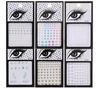 WESIEVYA Pegatinas Faciales de Gemas de Imitación para Rostro y Mejillas, 6 Hojas Fáciles de Usar sin Pegamento, Ideales para Fiestas y Noches Divertidas Diseños Varios Estilos
