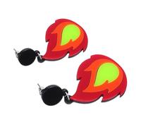 WESIEVYA Pendientes Únicos Colgantes de Llama Roja Estilo Cartoon para Mujer Ligeros y Pequeños Uso Diario Fiesta Moda Trendy