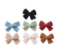 WESIEVYA Pinzas Pelo Lazo 7 Piezas de Lana para Niñas, Accesorios Profesionales para Peinados Infantiles en Otoño E Invierno Color Aleatorio
