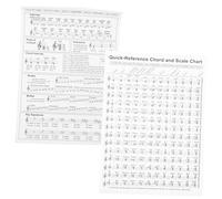 WESIEVYA Póster con Gráfico de Acordes de Arpa de Papel Aprender El Gráfico de Acordes de Arpa para Practicar La Interpretación
