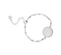WESIEVYA Pulsera Ajustable De De Inoxidable Con Base Para Creación De Joyería Para Accesorios Personalizados