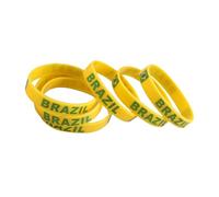 WESIEVYA Pulsera Deportiva Bandera del País 6 Piezas de Silicona Cómoda y Resistente para Partidos Internacionales para Aficionados al Fútbol y Juegos