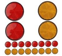 WESIEVYA Reflectores Adhesivos de Seguridad para Bicicleta 20 Piezas Reflectores Traseros Redondos Rojos Autoadhesivos para Ruedas y Cuadros Resistentes al Agua para Ciclismo Urbano