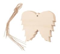 WESIEVYA Rodajas de Madera sin Terminar Beige para Manualidades DIY en Forma de Alas de Ángel Superficie Lisa y Diseño Delicado, Set de 10 Piezas para Decoración