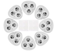 WESIEVYA Ruedas Pequeñas Autoadhesivas para Muebles 8 Piezas, Acero Inoxidable y Abs, Movimiento Suave y Fácil Instalación para Cajas y Botes de Basura