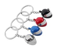 WESIEVYA Set de 4 Llaveros de Aleación de Zinc para Casco de Motocicleta Diseño Creativo y Acabado Fino, Accesorios Multipropósito Ideales para Mochila y Manualidades DIY