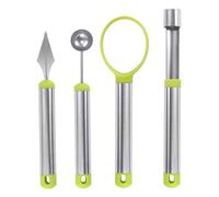 WESIEVYA Set de 4 Piezas Buscadores de Bolas de Melón de Acero Inoxidable Bordes Redondeados y Suaves para Tallar Frutas en Restaurante o Bar