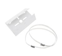 WESIEVYA Soporte para Cámara de Seguridad Soporte de Aros de Montaje para Cámaras Adaptador de Montaje en Poste de Placa de Acero Desmontable para Cctv Pared Plata