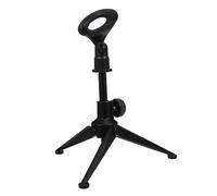 WESIEVYA Soporte Para Micrófono, Trípode Metálico Negro, Estructura Estable y Flexible Para Conferencias y Congresos, Soporte Duradero Compatibilidad Múltiple, Base Triangular Portátil