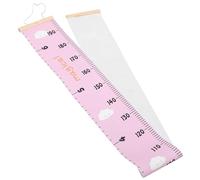 WESIEVYA Tabla de Crecimiento para Colgante de Poliéster Regla de Altura en Lienzo Grueso, Calcomanía Mural de Dibujos Animados en Color Nube, Decoración para Habitación Infantil y