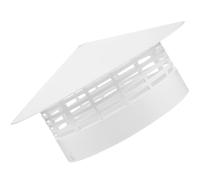 WESIEVYA Tapa para Chimenea Exterior Resistente al Viento y Lluvia, Cubierta de Ventilación de Techo Redonda de Pvc Transpirable, Sombrerete Antiaves y Antirroedores para Ventilación