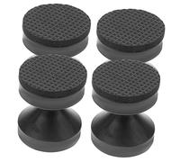 WESIEVYA Topes de Cabecera Ajustables 4,2-4,7 Cm para Muebles, Soporte de Cama Silencioso de Plástico Negro, Estabilizador Antirruido para Estanterías y Sofás, Paquete de 4 Unidades