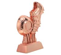 WESIEVYA Trofeo de Fútbol para Chapado en Cobre Dorado 15 Cm, Premio Mini Botín de Fútbol, Recuerdo Coleccionable para Torneo y Campeonato Deportivo