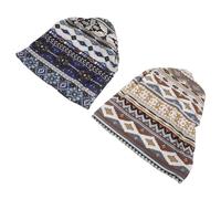 WESIEVYA Turbantes de Quimioterapia para Mujer 2 Piezas, Gorros Étnicos Forro Suave y Diseño Bordado, Pañuelos para Pacientes Cáncer, Cómodos y Adaptables para Dormir y Uso Diario