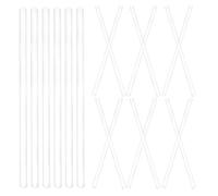 WESIEVYA Varilla Agitadora de Vidrio de Borosilicato Alto, 20 Piezas, Material Sintético Resistente Rebabas, para Experimentos y Uso en Cocina, Diseño Redondeado de 15 Cm Reutilizable