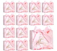 Wesiti Paquete de 80 bolsas pequeñas de regalo de agradecimiento, bolsa de regalo de papel de 4.5 x 1.8 x 3.9 pulgadas con cinta de lazo, pequeñas bolsas de dulces a granel para bodas, despedidas de
