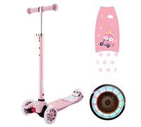 WeSkate Patinetes para Niños Patinete de 3 Ruedas para Niños Pequeños, Niñas y Niños, 4 Alturas Ajustables, Inclinarse para Dirigir, Ruedas Iluminadas para Niños de 3 a 12 Años