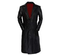 Wesley Snipes Blade Trinity - Chaqueta de piel sintética para cosplay de longitud completa para hombre