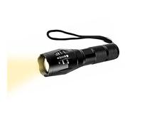 WESLITE Linterna de Luz Amarilla, Linterna LED con Luz Blanca Cálida Penetración Fuerte y Zoom 1 Modo 3500K-3700K Linterna Amarilla Clara para Visión Nocturna, Camping, Lectura (Luz Blanca Cálida)