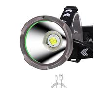 WESLITE Linterna Frontal LED Alta Potencia 15000 Lúmenes, XHP90 Linterna Frontal LED Recargable Foco Linterna de Cabeza con Reflector 4 Modos para Trabajos de Construcción, Camping, Pesca (Grande)