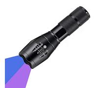 WESLITE Linterna UV con 365nm y 395nm, Linterna Ultravioleta Linternas UV 2 in 1 Dual Luz Negra Detector de Orina para Mascotas con Zoom Verificación de Documentos Escorpiones Fotografía Artística