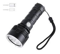 WESLITE XHP50 Linterna LED Recargable, Linternas LED Alta Potencia 5000 Lumenes Tactica Linterna con Indicador de Energía 3 Modos Linternas Potente para Camping Pescar(Batería Incluida)