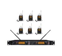 WESLNN 6 Uds Receptores En El Oído Monitor Profesional UHF Inalámbrico En La Oreja Auriculares Monitor Sistema De Monitoreo De Escenario(798-829)