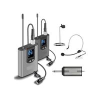 WESLNN Auriculares Inalámbricos Portátiles con Micrófono, Sistema De Micrófono Lavalier, 80m, Enseñanza, Entrevista De Voz, Vlog, Grabación En Vivo For PC(2)