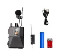 WESLNN Micrófono De Auriculares Inalámbricos UHF con Receptor Transmisor, Transmisor Bodypack con Pantalla Digital LED For Enseñanza En Vivo(Lavalier)