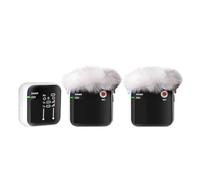 WESLNN Mini Micrófono Lavalier Micrófono Inalámbrico Entrevista Micrófono For Cámara DSLR Smartphone Grabación(White 2)