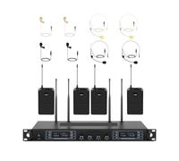 WESLNN Sistema con Micrófono Inalámbrico, Conjunto De Micrófono Inalámbrico, Escaneo Automático, Cobertura De 328 Pies/m For Eventos De Iglesia De DJ