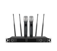 WESLNN Sistema con Micrófono Inalámbrico True Diversity Juego De Micrófono Inalámbrico Dual 2x1000 Canales, 328 Pies For Escenario