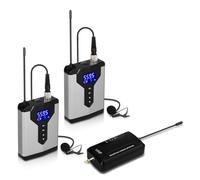 WESLNN Sistema De Micrófono De Solapa Lavalier Inalámbrico, Mini Micrófono For Usar En La Cabeza con Transmisor For Reportero De Profesores(Q7)