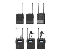WESLNN Sistema De Micrófono Inalámbrico Lavalier De Doble Canal UHF 2 Transmisores Y 1 Receptor