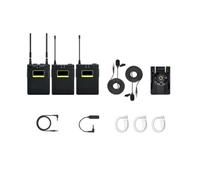 WESLNN Sistema De Micrófono Inalámbrico UHF 50m Transmisión Lavalier Lapel Mic For Cámaras SLR Teléfono(12S)