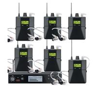 WESLNN Sistema De Monitoreo Intrauditivo Sistema Inalámbrico De Nivel Profesional For Bandas Procesador De Audio Digital De 24 bits(P3T-6 P3RA)
