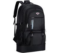 Wesoke Mochila de Senderismo de 65L Negra, Mochilas de Senderismo de Viaje Expandibles, Mochila de Camping Grande Impermeable para Hombres y Mujeres, Mochila para Deportes al aire Libre para Escalar