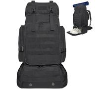 Wesoke Mochila de senderismo de 80 L, mochila de trekking y camping con bolsillo para zapatos para hombres y mujeres, mochila de viaje resistente al agua, extragrande, maleta de viaje para ciclismo al