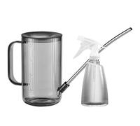 Wesoke Regadera para Plantas de Interior / Exterior 1L / 34oz con Botella de Pulverización de 500 ml/17 oz, Rociador de Plástico para Plantas, Rociador de Botella de Chorro para Plantas,Flores,Bonsái